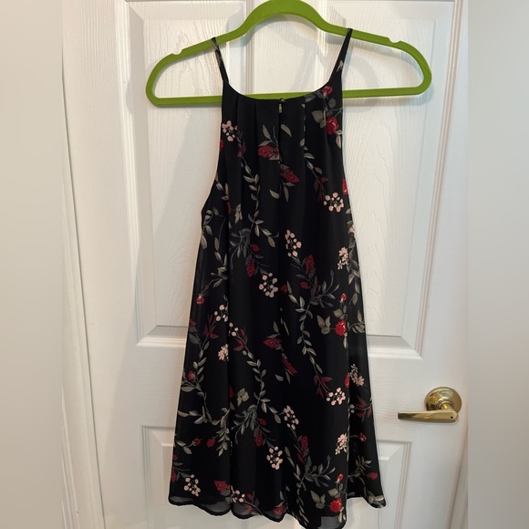 🥀Floral High-Neck Little Black Dress🥀 size M - Picture 7 of 7